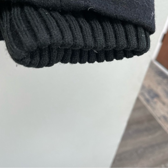 Zara women’s wool blend jacket short zip up bomber style size small solid black - Picture 6 of 7